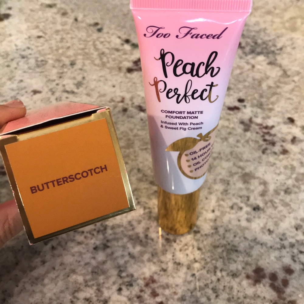 Too Faced Peach Perfect Foundation in Butterscotch